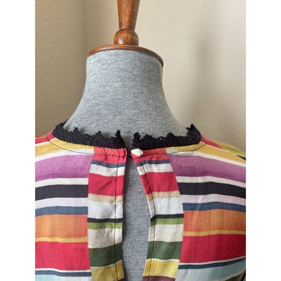 Anthropologie Conditions Apply Size XS Multicolored Geometric Print Tunic Blouse - Picture 9 of 11